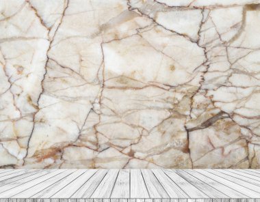 Zemin mermer duvar ve perspektif doku arka planda düzenlenmiş ahşap levhalar.