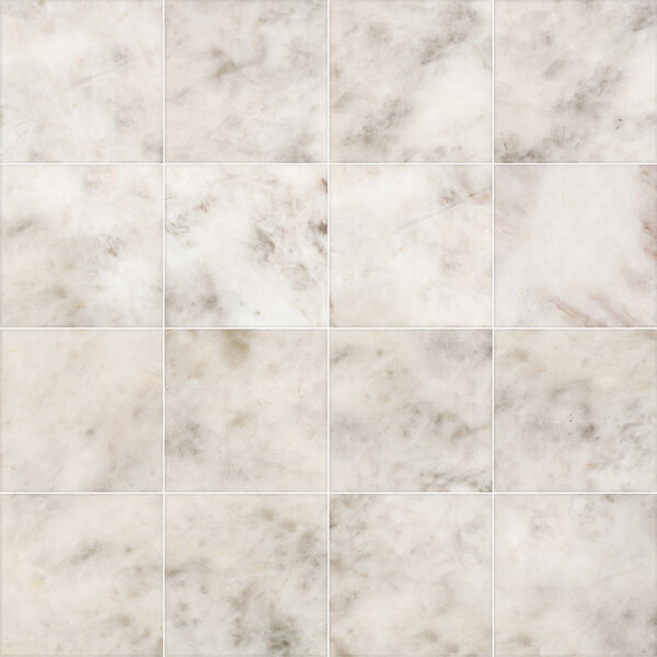 White marble tiles seamless flooring texture background.