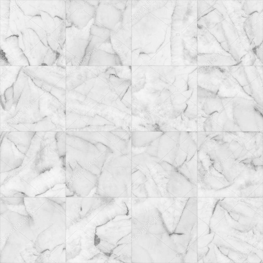 White marble tiles seamless flooring texture background.