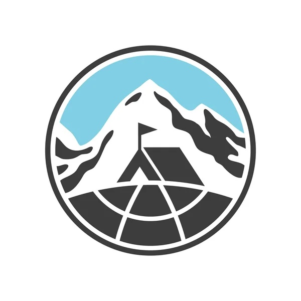 Etichetta avventura di montagna. Illustrazione vettoriale . — Vettoriale Stock