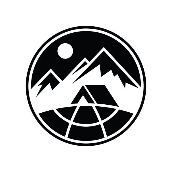 Label aventure montagne. Illustration vectorielle . — Image vectorielle