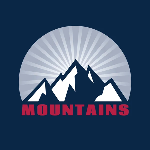 Vintage Mountains Vektor Ikone. — Stockvektor