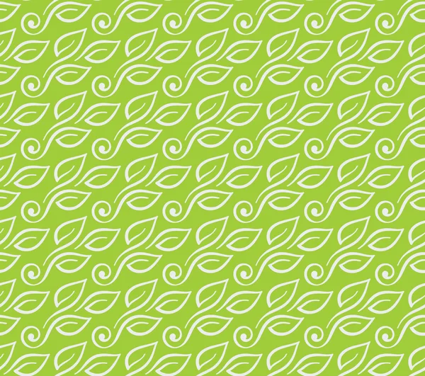 Seamless green leaf pattern. — Stock Vector