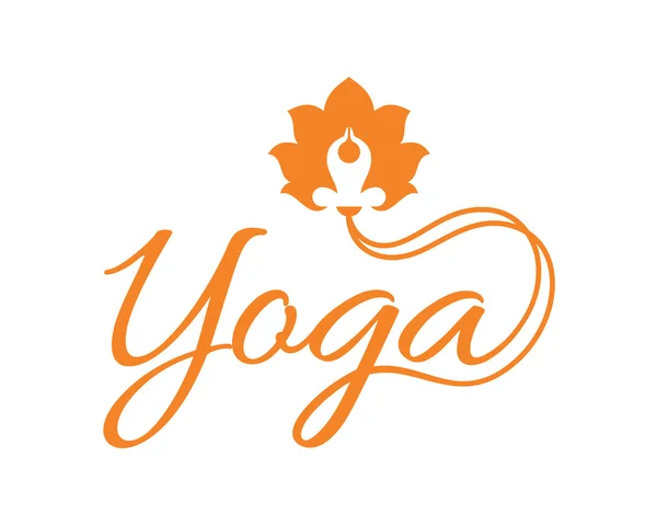 Yoga-Vektorsymbol. — Stockvektor