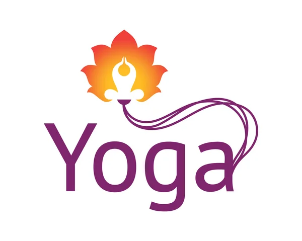 Icône de yoga vectoriel . — Image vectorielle
