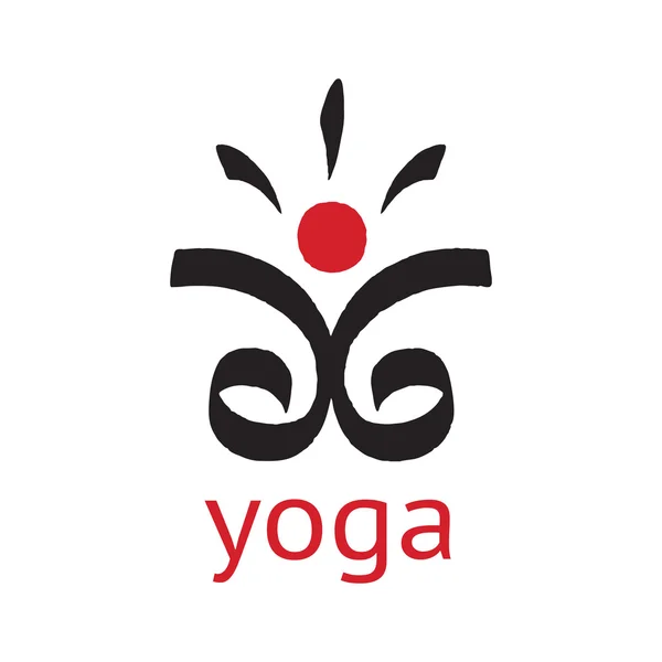 Icône de yoga dessinée à la main stylisée . — Image vectorielle