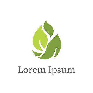 Ekoloji vektör simgesi yaprak.