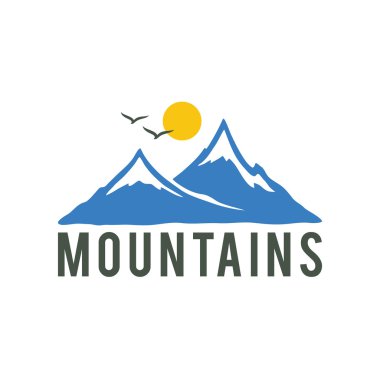 Dağlar vektör simgesi.