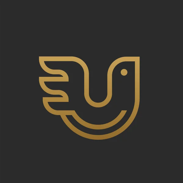 Ikona stylizowane ptak. — Wektor stockowy