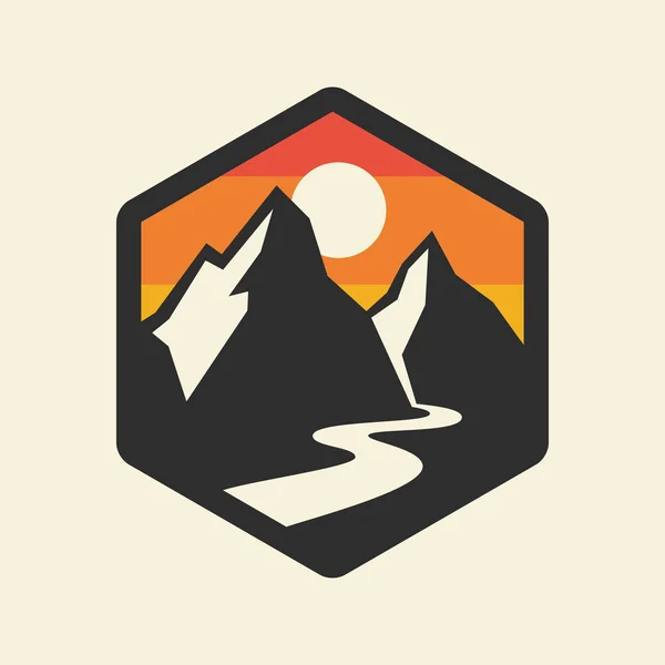 Mountains vector icon. — Stock Vector