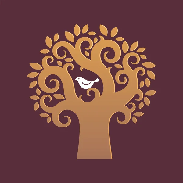 Dekorativní strom. Vektorové ikony. — Stockový vektor
