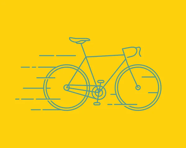 Gestileerde racefiets. Vectorillustratie. — Stockvector