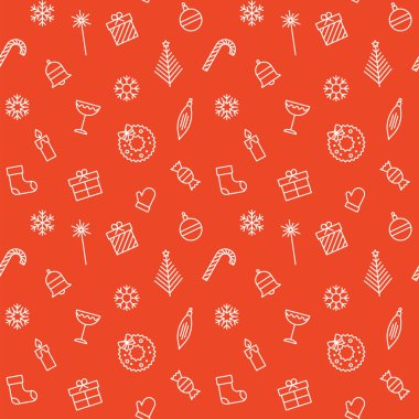 Noel elementleriyle kusursuz desen.