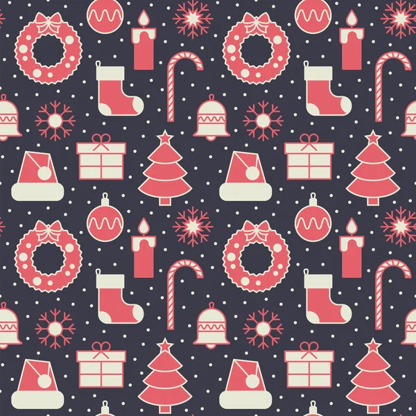 Seamless Christmas pattern. — Stock Vector