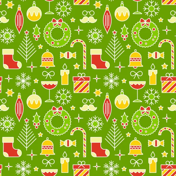 Colorful Christmas pattern. — Stock Vector