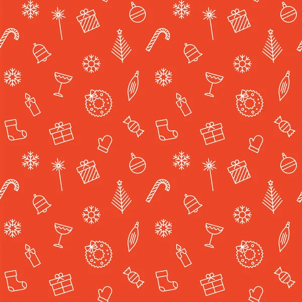 Seamless pattern with Christmas elements. — Stock Vector