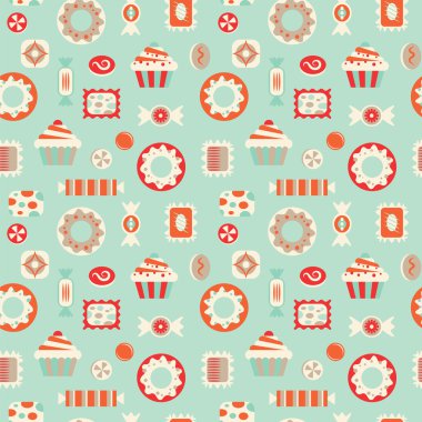 Tatlı ve şekerleme seamless modeli.