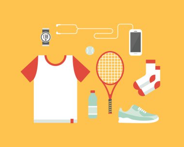 Sport and healthy lifestyle vector illustration. clipart