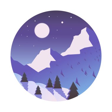 Geceleri karlı dağlar.