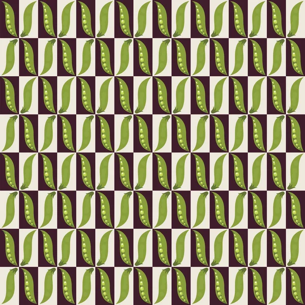 Green peas abstract seamless pattern. — Stock Vector