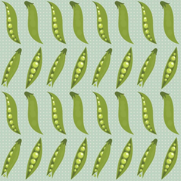 Gröna ärtor mönster. — Stock vektor