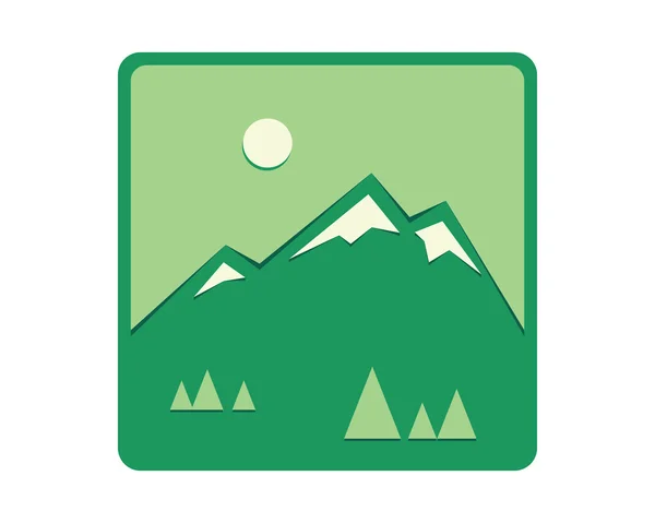 Icône de montagne. — Image vectorielle