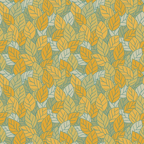 Seamless pattern with autumn leaves. — Stock Vector