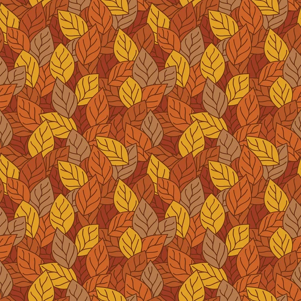 葉とシームレスなパターン. — ストックベクタ