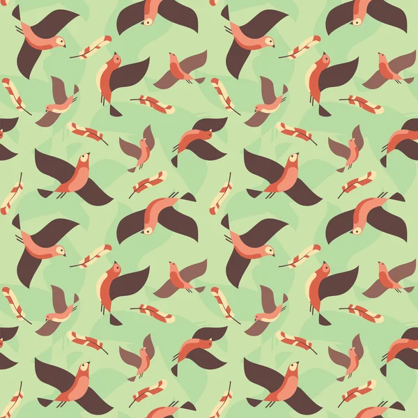 Modèle d'oiseaux volants sans couture . — Image vectorielle