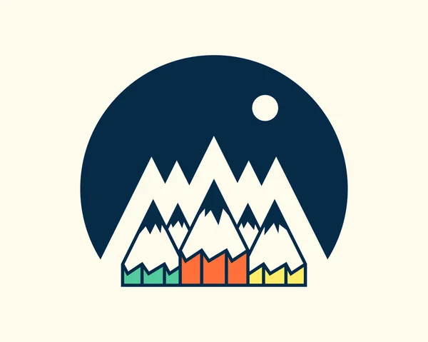 Concepto creativo de montañas hechas con lápices. Ilustración vectorial . — Vector de stock