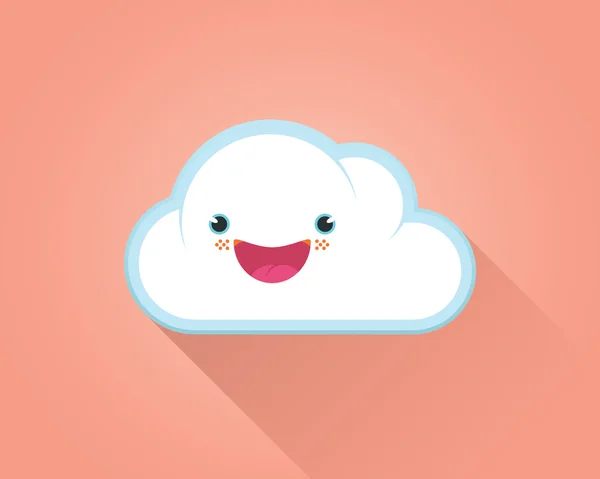Boldog mosolygó felhő. — Stock Vector