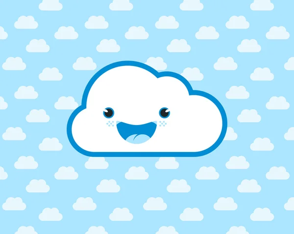 Happy smiling cloud. — Stock Vector