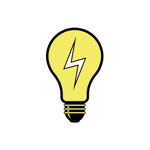 A light bulb with lightning. — Stock Vector