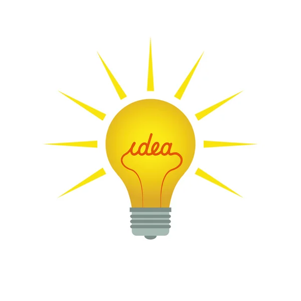 Kreativ idé i glödlampa form. — Stock vektor