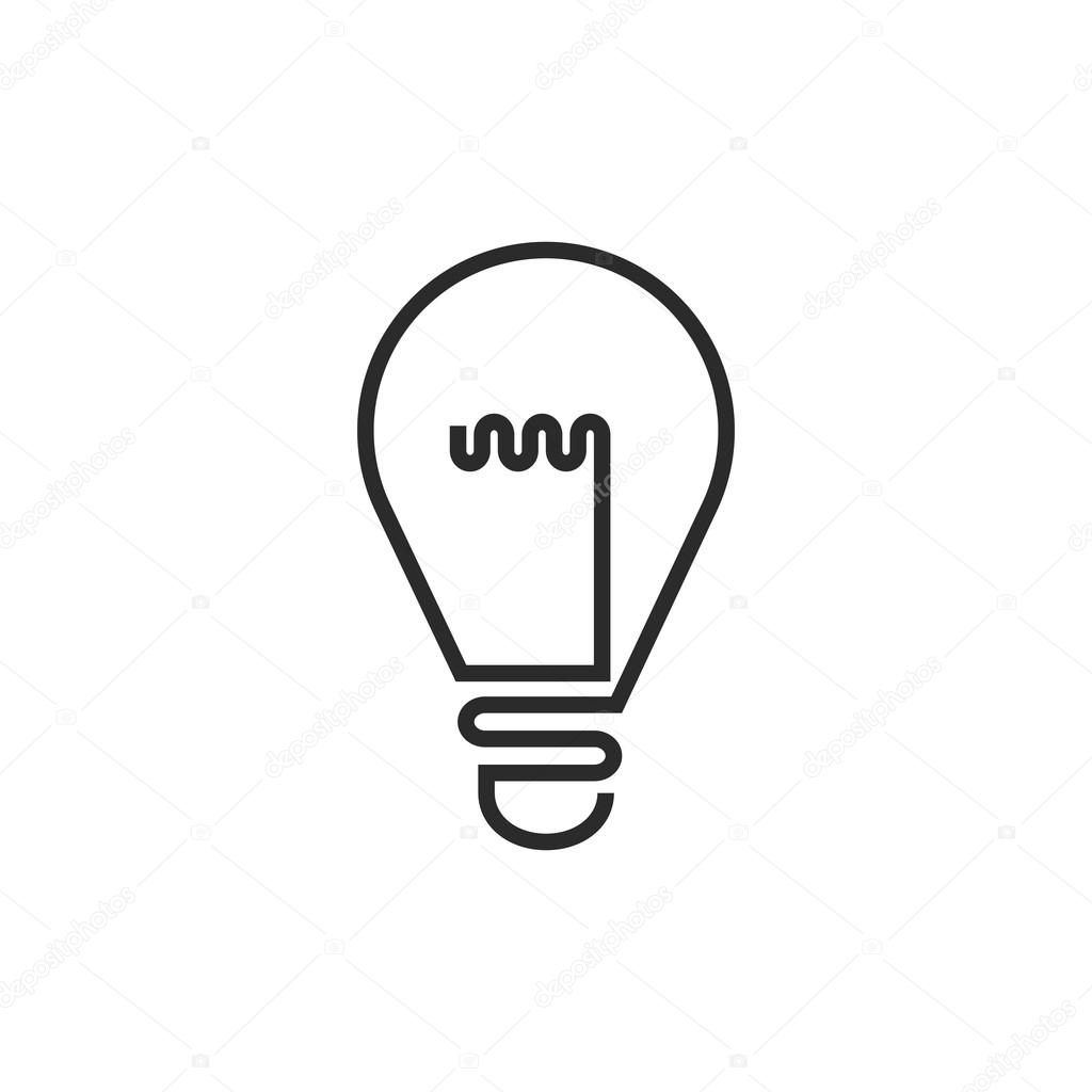 Light bulb vector icon.