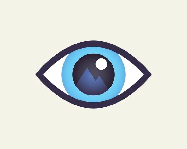 Berg oog. Abstracte pictogram. — Stockvector