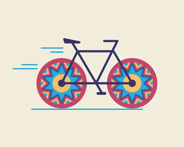 Snygg cykel. Vektor illustration. — Stock vektor