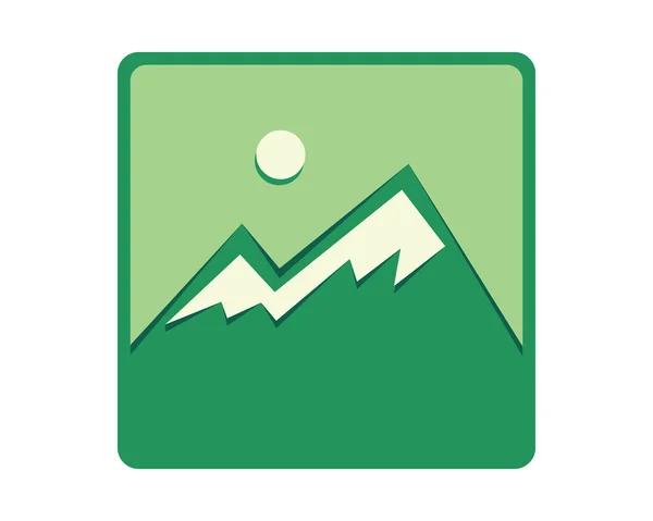 Icono de montaña. — Vector de stock