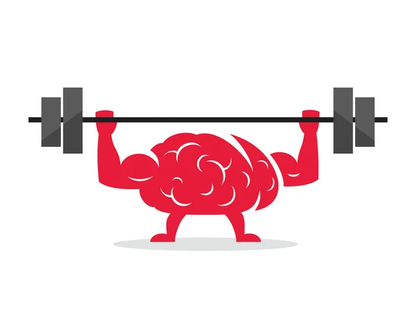 Entrena tu cerebro. Concepto creativo . — Vector de stock