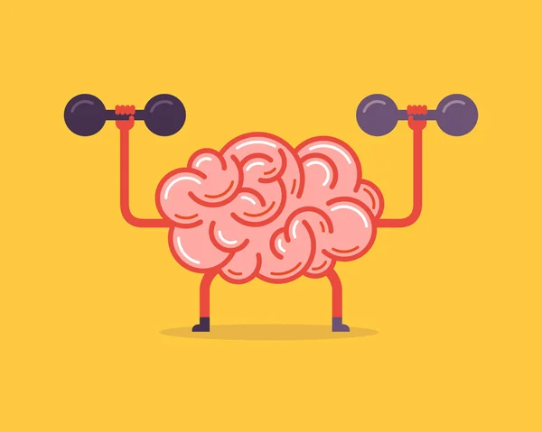 Train your brain. Creative concept. — Stock Vector
