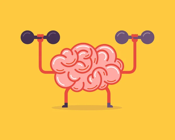 Entrena tu cerebro. Concepto creativo . — Vector de stock