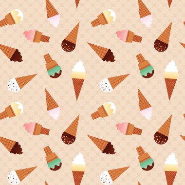 Dondurma külahları kusursuz desen.