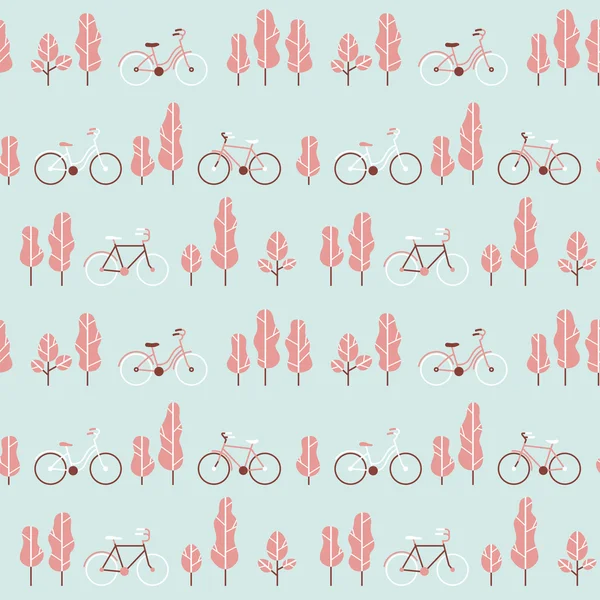 Seamless bicycle pattern. — Stock Vector