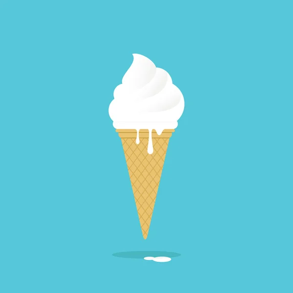 Illustrazione vettoriale del cono gelato . Illustrazioni Stock Royalty Free