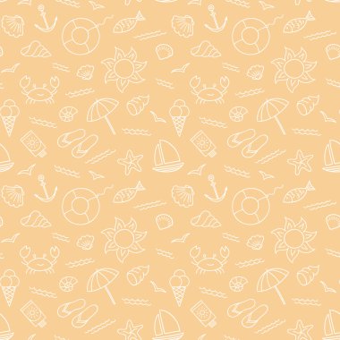 vektör beach desen yaz için.