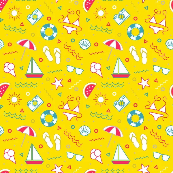 Seamless summer pattern. — Stock Vector