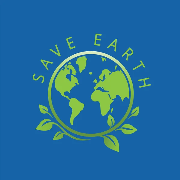 Salva la terra. Concetto ecologico . — Vettoriale Stock