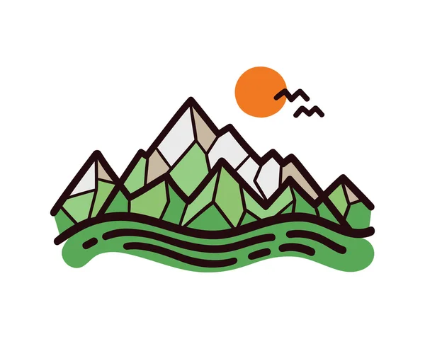 Montañas de verano . — Vector de stock