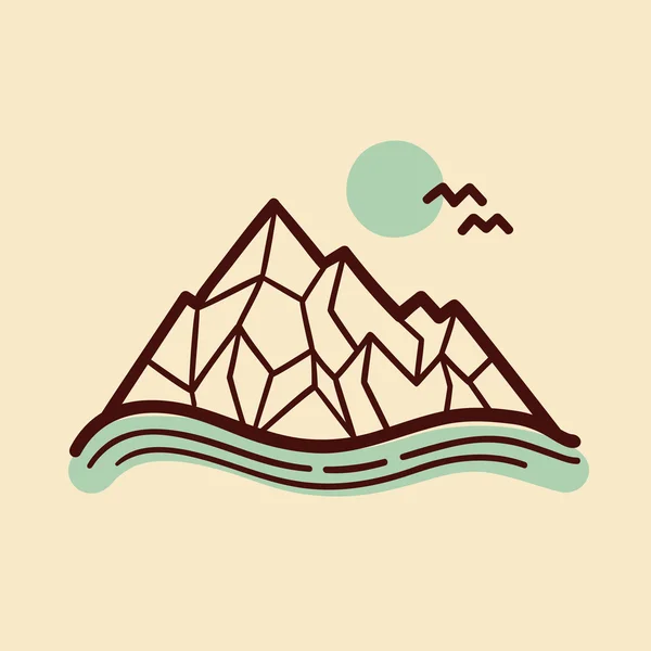 Berge. Vektorillustration. — Stockvektor