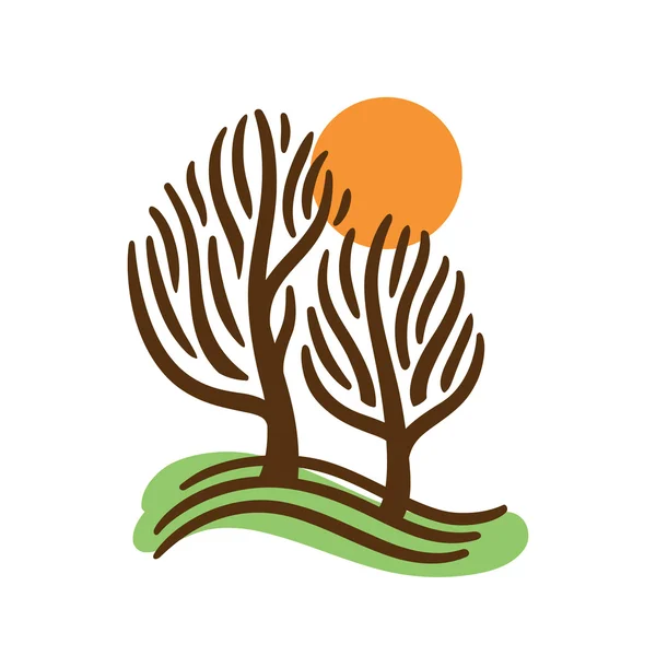 Icône des arbres . — Image vectorielle